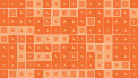 Orange-feed-icons-pattern-on-social-network-background