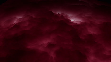 Nube-Roja-Mística-Profunda-Que-Fluye-En-El-Espacio-Exterior-Negro