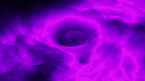 Nube-Púrpura-Mística-Que-Fluye-En-Espiral-En-El-Espacio-Exterior-Negro