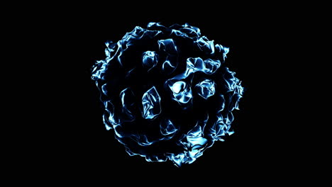 Esfera-Azul-Líquida-Futurista-Que-Fluye-En-El-Espacio-Ultraterrestre