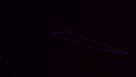 Líneas-Geométricas-Púrpuras-Abstractas-En-El-Espacio-Con-Polvo