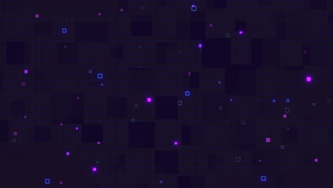 Neonblaue-Und-Violette-Digitale-Pixel-Auf-Dem-Bildschirm