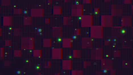 Neonblaue-Und-Violette-Digitale-Pixel-Und-Quadrate-Auf-Dem-Bildschirm