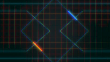 Neon-digital-screen-with-lines-and-grid
