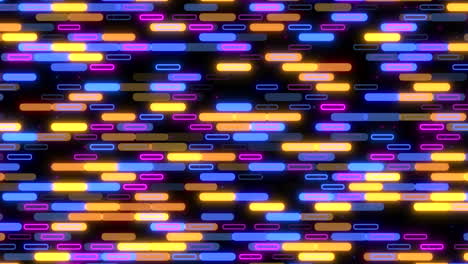 Neon-rainbow-digital-geometric-shapes-on-black-screen