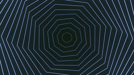Movimiento-De-Hexágonos-De-Espiral-Azul-Neón-En-El-Espacio-Oscuro
