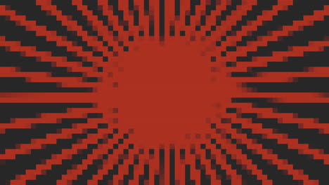 Farbverlauf-Rote-Pixel-Und-Strahlenmuster