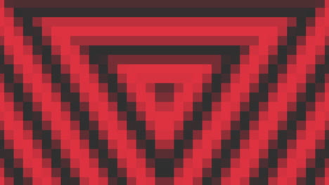 Farbverlauf-Rote-Pixel-Und-Dreiecke-Muster
