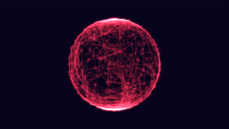 Esfera-Futurista-Roja-De-Movimiento-Con-Patrón-De-Líneas-En-El-Espacio-Oscuro