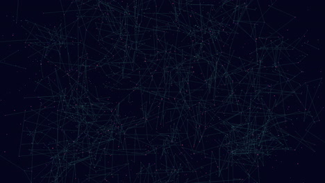 Verbundene-Blaue-Linien-Mit-Bunten-Punkten-In-Dunkler-Galaxie