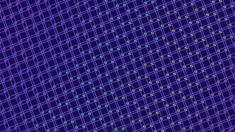 Blue-squares-futuristic-pattern-with-neon-dots