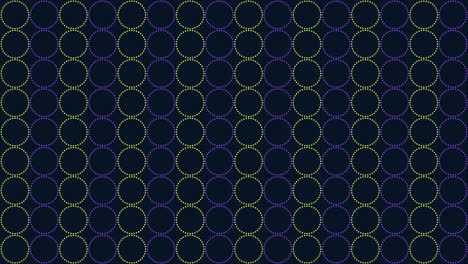 Green-and-purple-neon-rings-pattern-with-dots