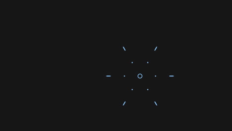 Bewegungsgeschwindigkeit-Einfache-Blaue-Geometrische-Formen-Auf-Schwarzer-Farbe