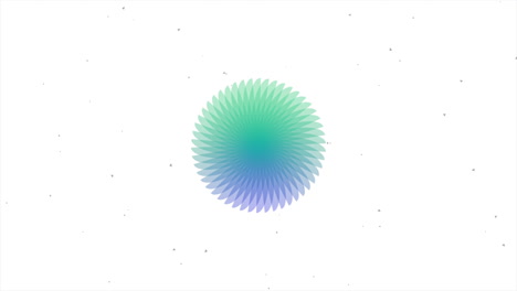 Neonblauer-Und-Grüner-Geometrischer-Kreis-Auf-Weißer-Textur