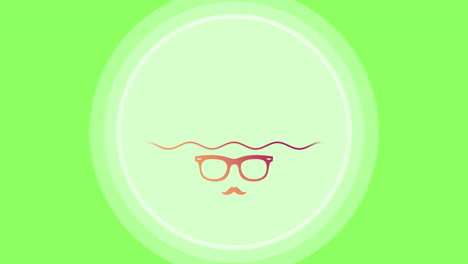 Sonnenbrillen-Und-Wellen-Auf-Grünem-Farbverlauf