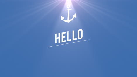 Hello-Summer-with-sea-anchor-and-sun-rays