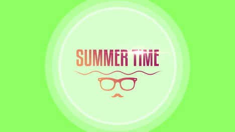Sommerzeit-Mit-Menschlichem-Gesicht-Und-Sonnenbrille