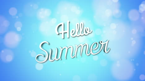 Hello-Summer-with-fly-glitters-and-confetti-on-blue-sky