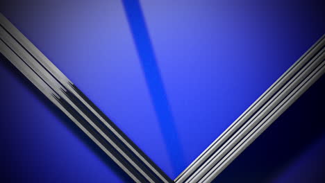 Motion-camera-on-blue-texture-with-geometric-shape