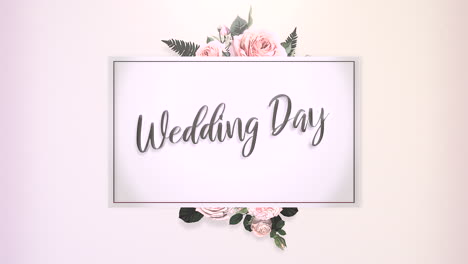 Hochzeitstag-Mit-Sommerrosa-Blumen