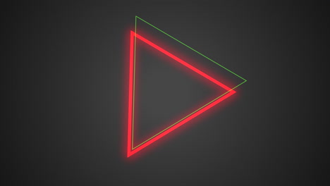 Neonrote-Und-Grüne-Dreiecke-Im-Dunklen-Raum
