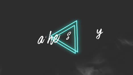 Father-Day-with-neon-triangles-and-smoke-on-black-gradient-color