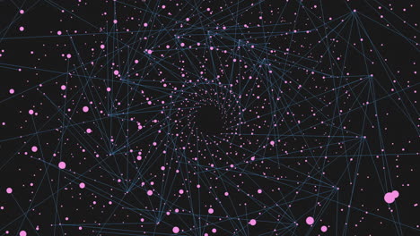 Neon-connected-dots-and-lines-on-dark-space