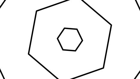 Bewegung-Schwarze-Geometrische-Sechsecke