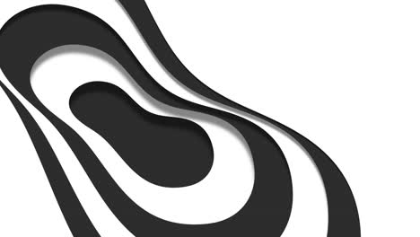 Abstract-plastic-black-and-white-paper-cut-waves-pattern