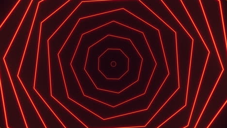 Patrón-De-Líneas-Espirales-De-Neón-Rojo-En-El-Espacio-Negro-Oscuro