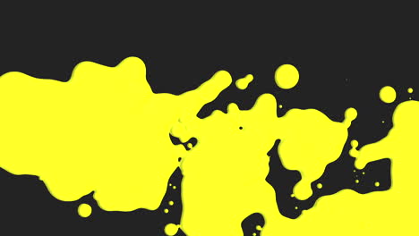 Abstract-yellow-liquid-and-splashes-spots