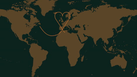 Volar-Avión-Y-Mapa-Del-Mundo