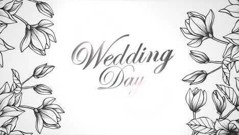 Wedding-Day-with-retro-summer-flowers-pattern