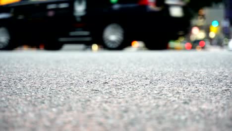 Cars-on-the-road-at-shibuya,-Japan.