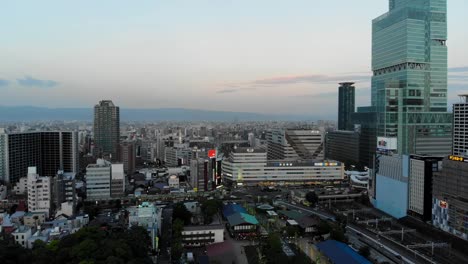 Aerial-of-osaka-city-scape