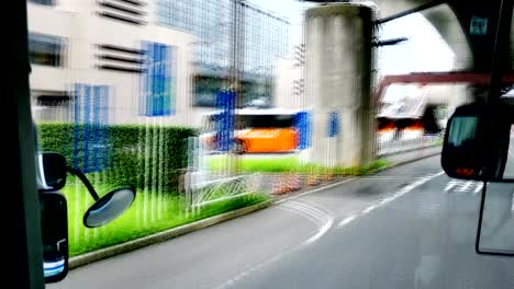 time-lapse-Shot-from-inside-the-tour-bus-along-the-street-&-high-way-of-Japan