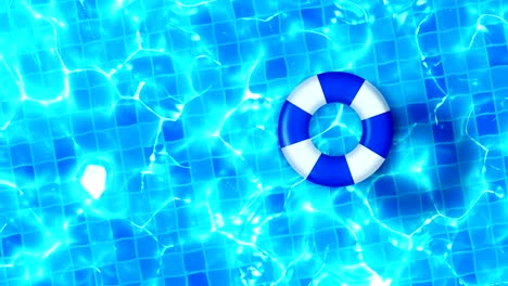 Swimming-pool-top-view,-Water-Surface-CG-animation,