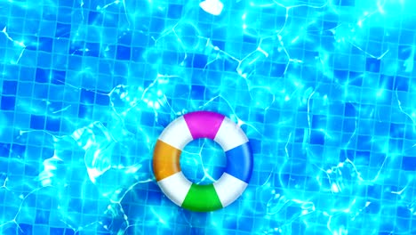 Swimming-pool-top-view,-Water-Surface-CG-animation,