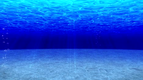 Dive-in-the-Ocean,-Undersea-Diving,-Loop-Animation,