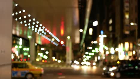 Soft-focus---Night-view-of-downtown-area-of-Roppongi-intersection