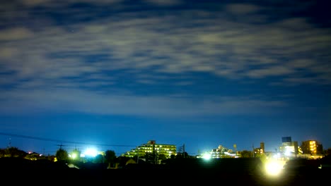 Night-lapse-skyscape-4K-at-Kamishakujii-in-Tokyo