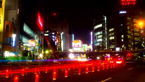 Under-construction-Night-lapse-at-Shinjuku-slow-shutter-zoom-in