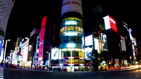 St.-de-Harumi-en-Ginza-noche-lapso-4K-lentas-de-obturación