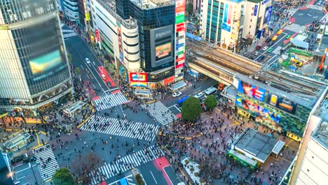 4K.Time-lapse-Aerial-view-of-Shibuya-crossing-in-Tokyo-of-Japan