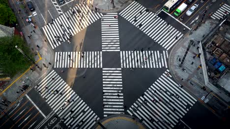 People-Crowd-Shopping-Street-Aerial-View-Pedestrians-Crossing-Shibuya-Crosswalk-Car-Traffic-Tokyo-City-Tokio-Japan-Japanese-Anonymous-Sidewalk-Busy-Asian-Famous-Tourist-Attraction-Rush-Hour