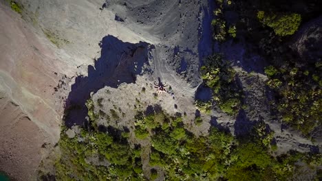 Aerial-view-of-group-of-people-at-Irazu-volcano-in-Costa-Rica.