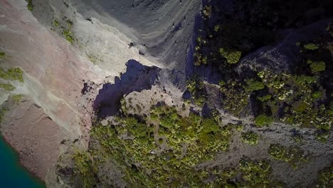 Aerial-view-of-group-of-people-at-Irazu-volcano-in-Costa-Rica.