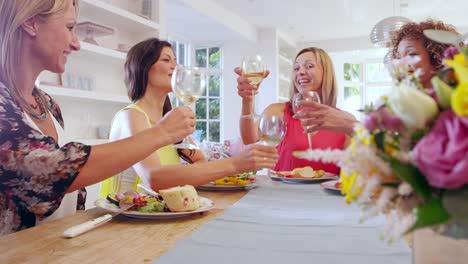 Female-Friends-Around-Table-At-Dinner-Party-Shot-On-R3D