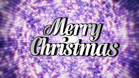 Merry-Christmas-Text-in-Disco-Dance-Tunnel,-Rotation,-Loop,-with-Alpha-Channel,-4k