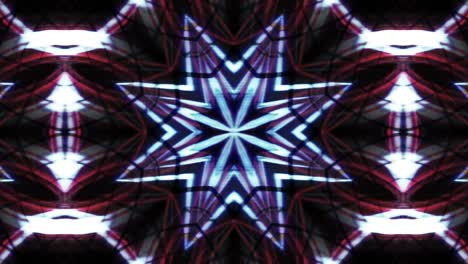 Kaleidoscope-Abstract-Disco-Dance-Lights-Background,-Loop,-4k